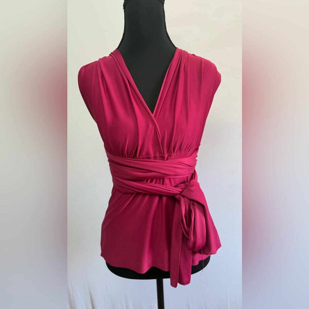 Elegant Pink Wrap Shirt